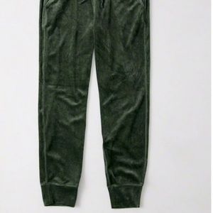NWOT Abercrombie velvet joggers small